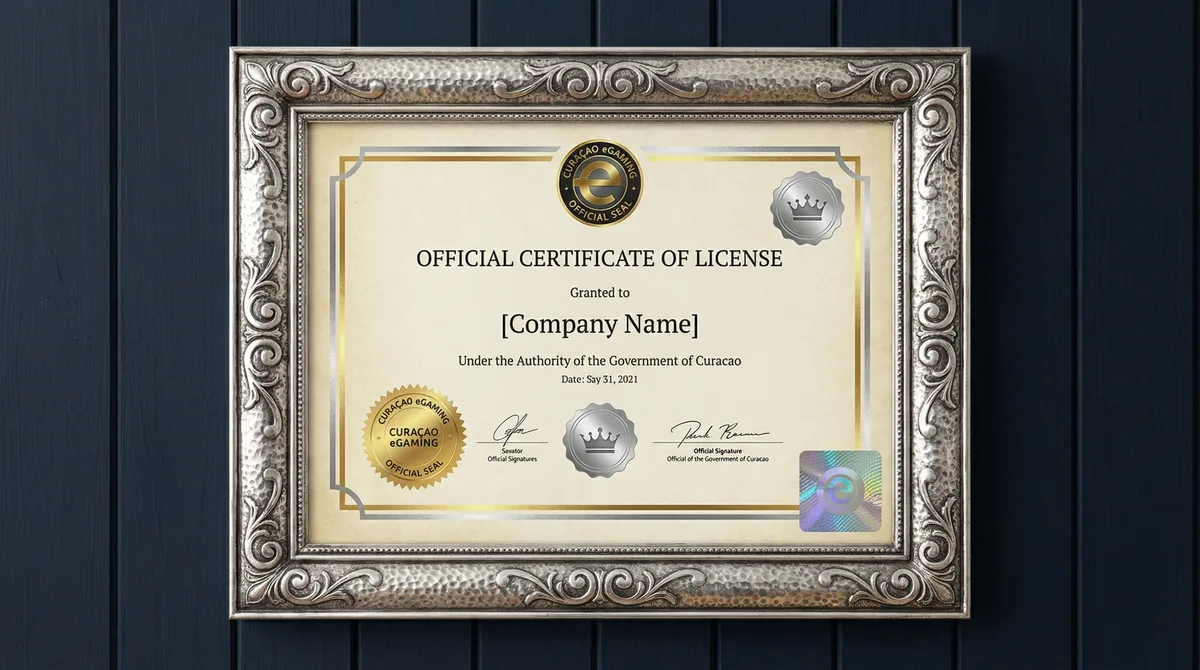 Certificado de licencia Curaçao eGaming